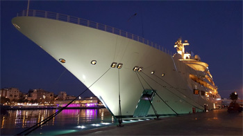 Superyacht in Barcelona