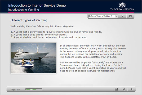 Introduction to Interior Service e-learning screenshot