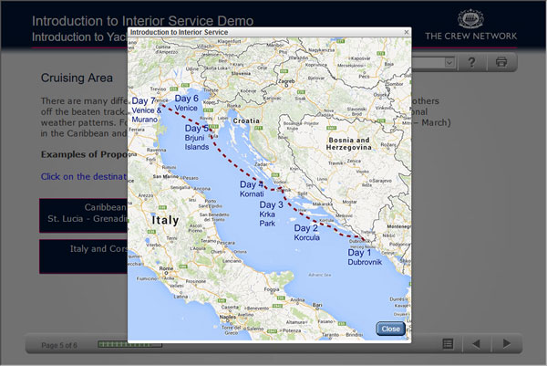 Introduction to Interior Service e-learning screenshot